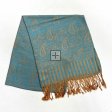 Striped Border Small Paisley Pashmina NY23174(11COLORS, 1DZ )