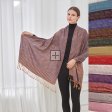 Striped Border Small Paisley Pashmina NY23174(11COLORS, 1DZ )