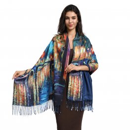 Museum Art Print Shawl SF23124  Museum Art Print Shawl SF23124