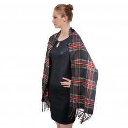 Cashmere Feel Scarf C131-1 Black/Green/Red