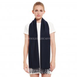 Cashmere Feel Scarf Z19-02 Navy  Cashmere Feel Scarf Z19-02 Navy
