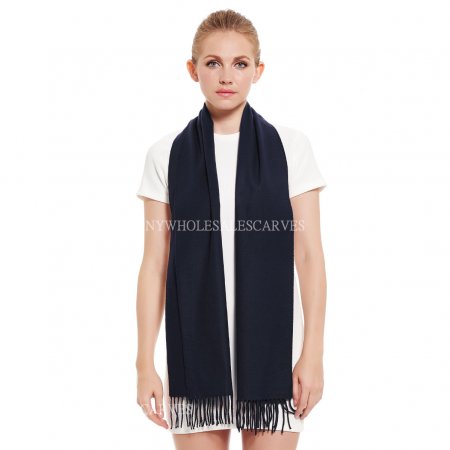 Cashmere Feel Scarf Z19-02 Navy