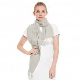 Cashmere Feel Scarf Z19-15 Light Grey  Cashmere Feel Scarf Z19-15 Light Grey