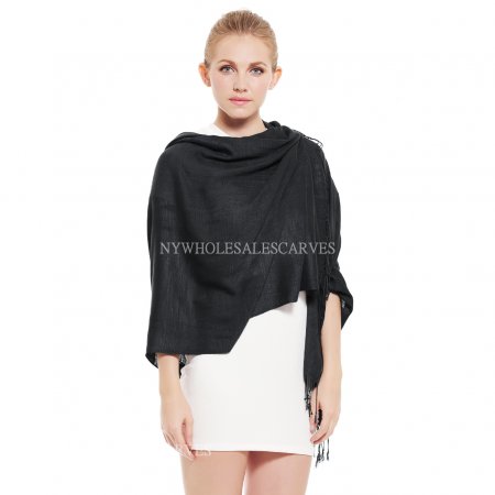 Premium Silky Shawl 9614 Black