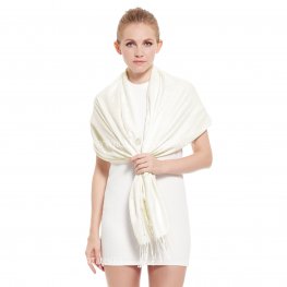 Premium Silky Soft Bamboo Fiber Shawl 9615 Vanilla  Premium Silky Soft Bamboo Fiber Shawl 9615 Vanilla