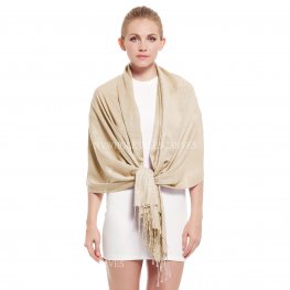 Premium Silky Soft Bamboo Fiber Shawl 9611 Champagne  Premium Silky Soft Bamboo Fiber Shawl 9611 Champagne