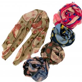 Multicolored Dot Pattern Scarf F0205  Multicolored Dot Pattern Scarf F0205