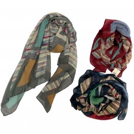 Multicolor Geometric Print Scarf F0213  Multicolor Geometric Print Scarf F0213
