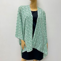 Green Abstract Print Kimono HR23021-151  Green Abstract Print Kimono HR23021-151