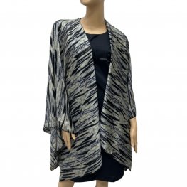 Casual Abstract Print Kimono HR23021-20  Casual Abstract Print Kimono HR23021-20