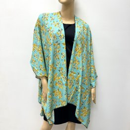 Cozy Floral Print Kimono HR23021-27