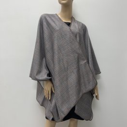 Classic Checker Kimono:HR23021-141 Brown