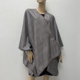 Classic Checker Kimono:HR23021-141 Brown  Classic Checker Kimono:HR23021-141 Brown