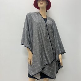 Classic Checker Kimono:HR23021-142 Black/White