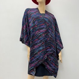 Abstract Horizontal Stripes Pattern Kimono HR23021-40