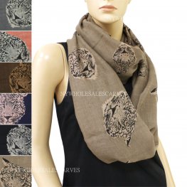 Leopard Infinity Scarf 7545 (6 Colors, 1Doz)  Leopard Infinity Scarf 7545 (6 Colors, 1Doz)