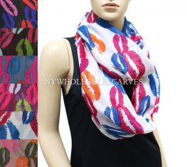 Kiss Design Infinity Scarf #XY445 (6 Colors, 1 Doz)