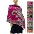 METALLIC FLORAL PASHMINA JB123 (10 COLORS , 1DZ )