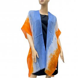 Casual Tie-dye Kimono K007-4 Orange/Blue