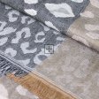Double Layer Graphic Leopard Print Pashmina #6702 Color: Black