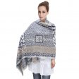Double Layer Graphic Leopard Print Pashmina #6702 Color: Black