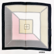 Satin Geometric Scarf LR2023 Yellow/Pink/Grey/White