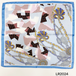 Satin Fashion Scarf LR2024 Light Blue  Satin Fashion Scarf LR2024 Light Blue