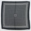 Satin Abstract Print Scarf LR2042-4 Black