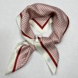 Satin Checker Print Scarf LR2043-1 Red