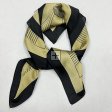 Satin Abstract Print Scarf LR2048-3 Gold