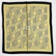 Satin Abstract Print Scarf LR2048-3 Gold