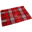 Giant Check Scarf 07-01 Color: Red