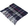 Giant Check Scarf #07-10 Color: Navy