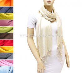 Silky Fringed Shawl #PS (4 Colors, 1Doz)