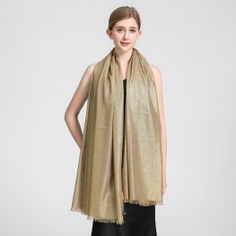 SF23120-3N Sheer Sparkly Shawl Wrap : Golden Yellow