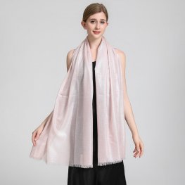 SF23120-4 Sheer Sparkly Shawl Wrap: Shimmer Pink