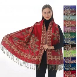 Multi Print Paisley Pashmina NY23168 ( 12 Colors , 1DZ)