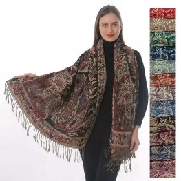 Multi Print Paisley Pashmina NY23169 ( 12 Colors , 1DZ)