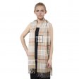 Giant Check Scarf YZ29-01 Color: Khaki