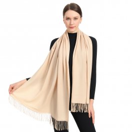 Premium Event Solid Pashmina NY7729 Beige