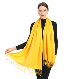 Premium Event Solid Pashmina NY7730 Yellow  Premium Event Solid Pashmina NY7730 Yellow