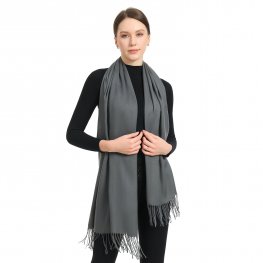 Premium Event Solid Pashmina NY7731 Charcoal