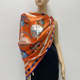 Women Silky Satin Shawl 85034-6