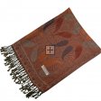 Metallic Paisley Pashmina B2-12 Orange