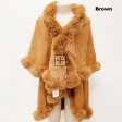 Luxury Faux Fur Topper Cloak Poncho JB581