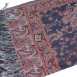 Gorgeous Paisley Pashmina 82325 Black/Burgundy