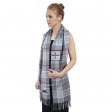 Giant Check Scarf #949 Color: Grey