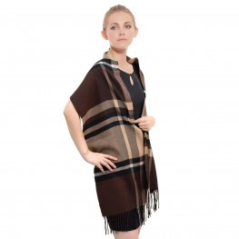 Cashmere Feel Scarf NY750 Color: Brown/Beige/Black