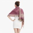 Border Pattern Pashmina PL0309 Orchid