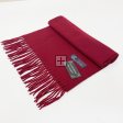 Z19-43 Solid Cashmere Feel Scarf: Burgundy